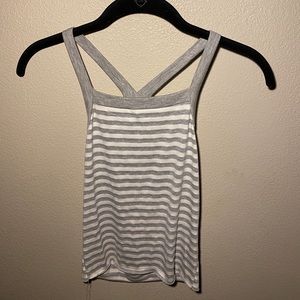 Grey and White Stripped Tank